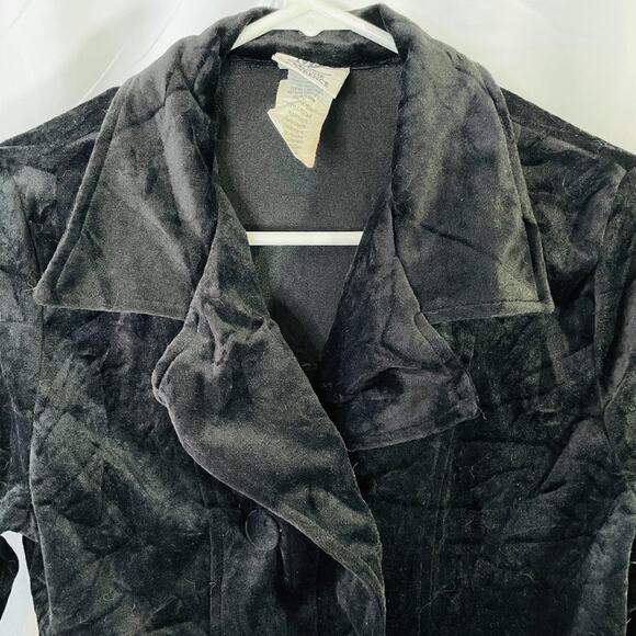 Vintage 80s Black Velvet Double-Breasted Blazer Jacket – Maggie Lawrence - Picture 7 of 14